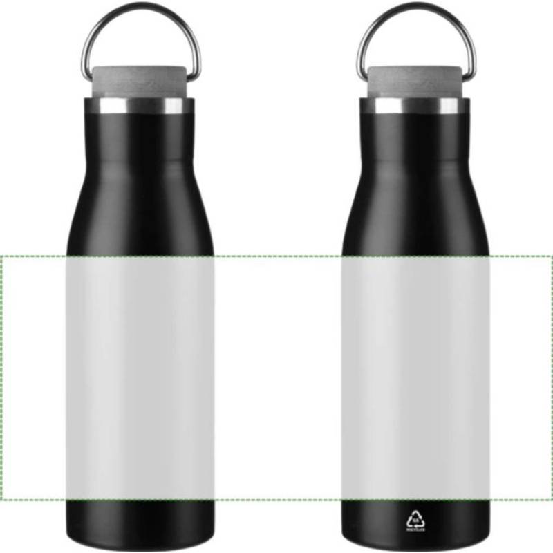 Recyklovaná nerezová fľaša Aline, čierna Recyklovaná nerezová fľaša Aline, čierna