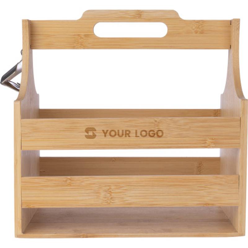 Bambusový držák na láhev Hans, hnědá Bambusový držák na láhev Hans, hnědá