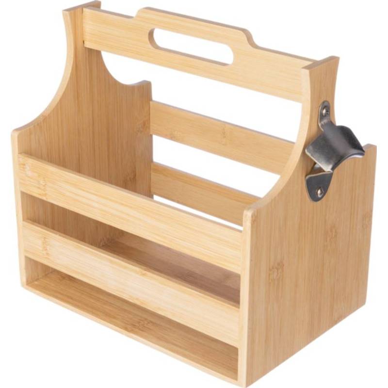 Bambusový držák na láhev Hans, hnědá Bambusový držák na láhev Hans, hnědá