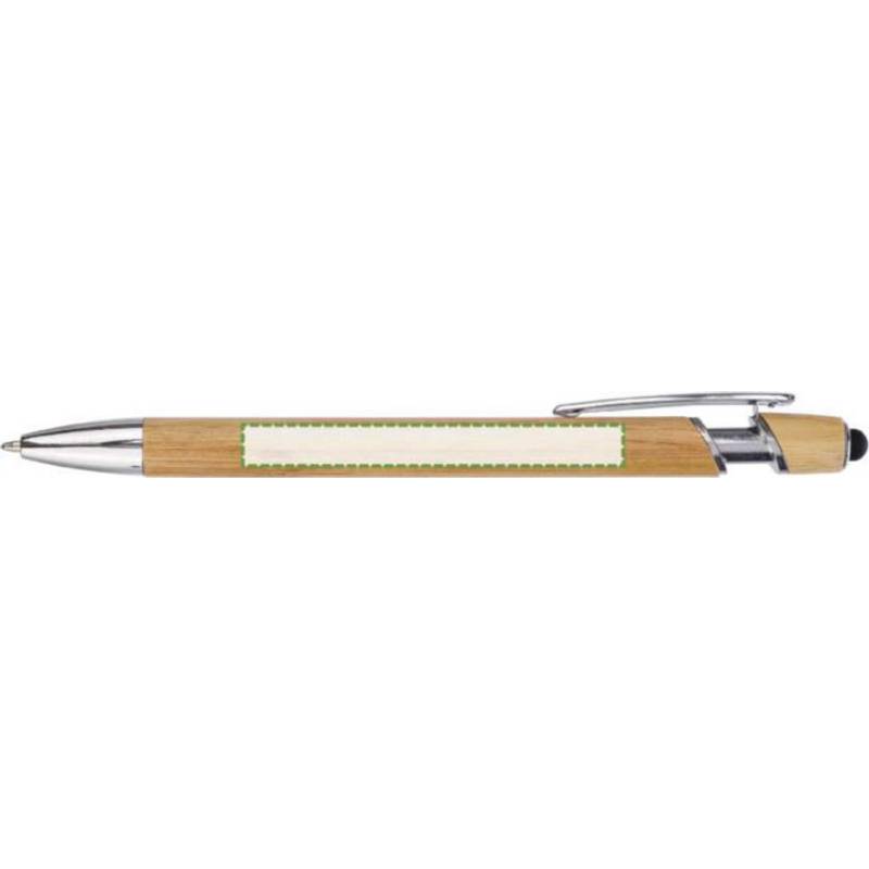 Bambusové kuličkové pero Darren, černá Bambusové kuličkové pero Darren, černá