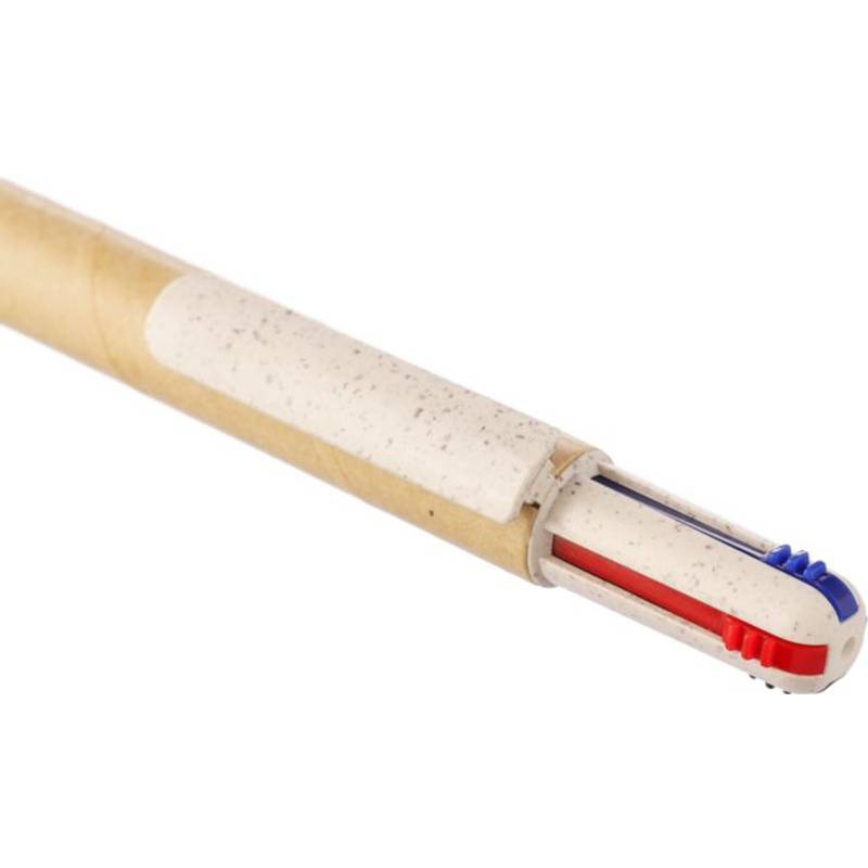 Čtyřbarevné kuličkové pero z recyklovaného kartonu Deborah, černá Čtyřbarevné kuličkové pero z recyklovaného kartonu Deborah, černá