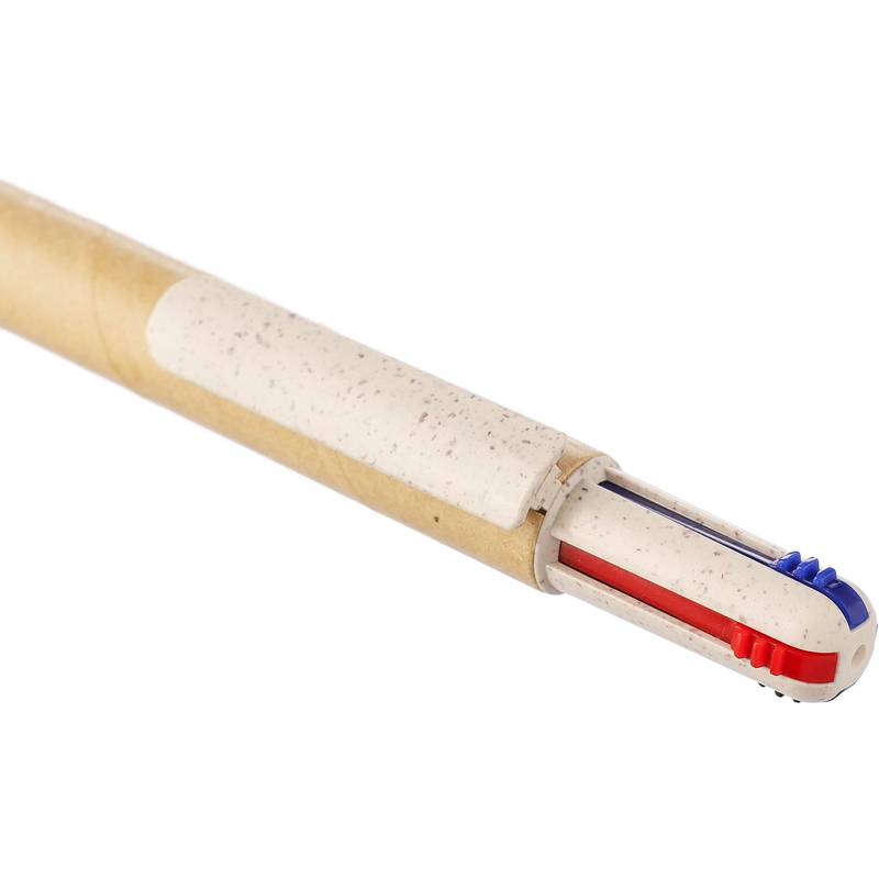 Čtyřbarevné kuličkové pero z recyklovaného kartonu Deborah, černá Čtyřbarevné kuličkové pero z recyklovaného kartonu Deborah, černá