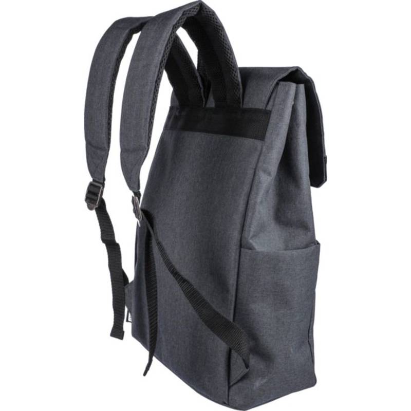 15-palcový batoh na notebook Dennis z 600D polyesterového plátna, čierna 15-palcový batoh na notebook Dennis z 600D polyesterového plátna, čierna