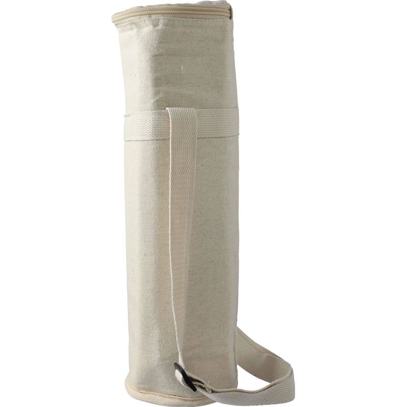 Chladící taška na láhev Eugene z recyklované bavlny (270 gsm)., hnědá khaki Chladící taška na láhev Eugene z recyklované bavlny (270 gsm)., hnědá khaki