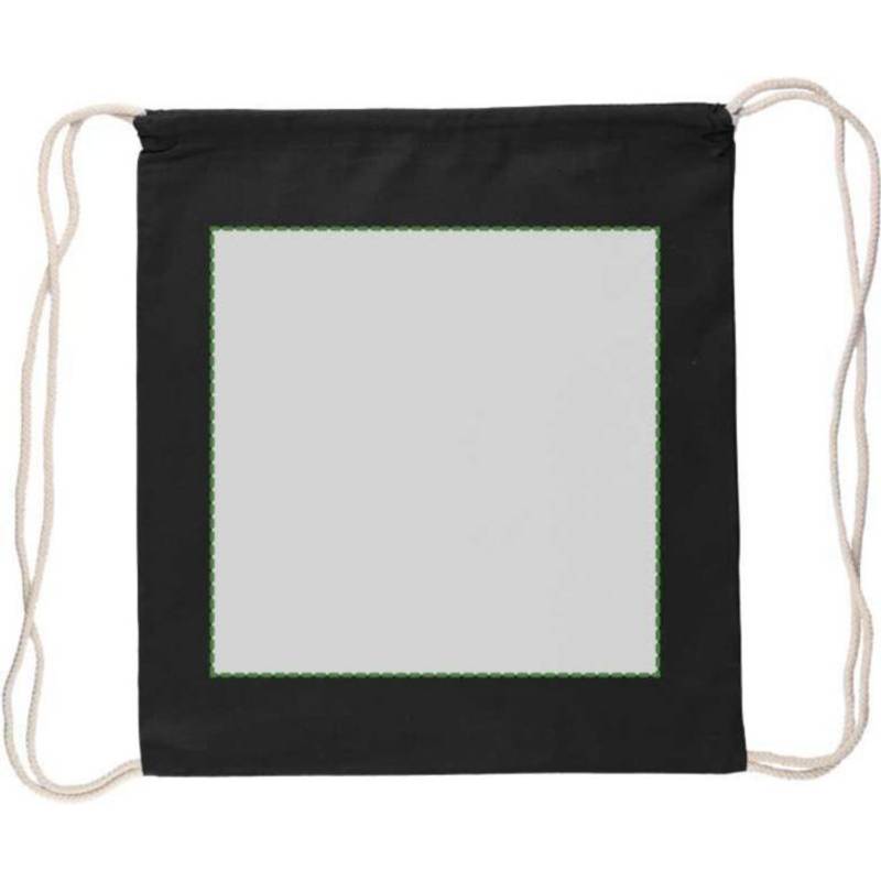 Batoh Bridget z Oeko-Tex bavlny (140 gsm) so sťahovacou šnúrkou, čierna Batoh Bridget z Oeko-Tex bavlny (140 gsm) so sťahovacou šnúrkou, čierna