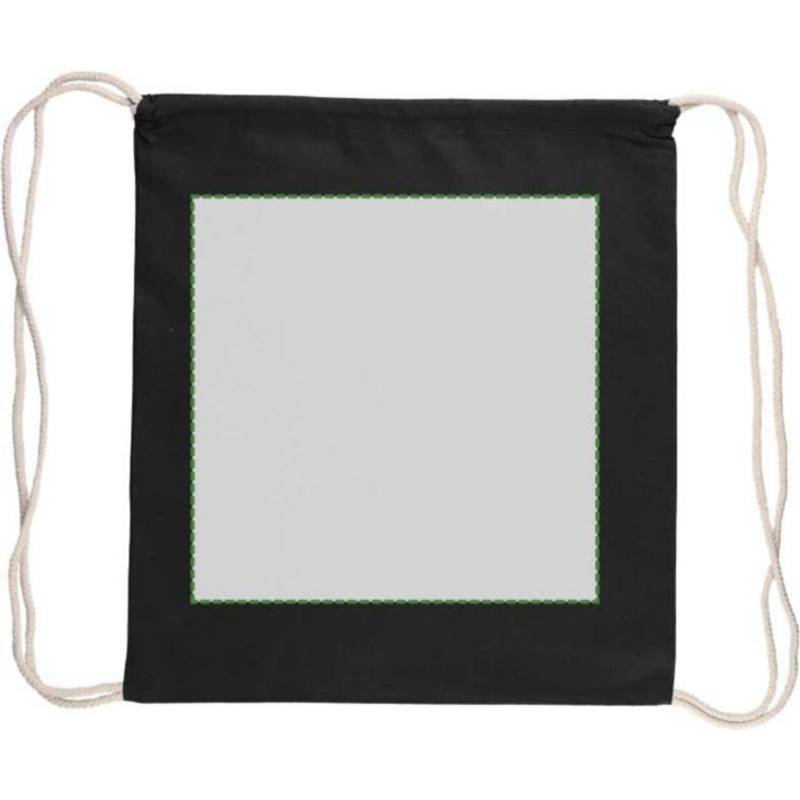 Batoh Bridget z Oeko-Tex bavlny (140 gsm) so sťahovacou šnúrkou, čierna Batoh Bridget z Oeko-Tex bavlny (140 gsm) so sťahovacou šnúrkou, čierna