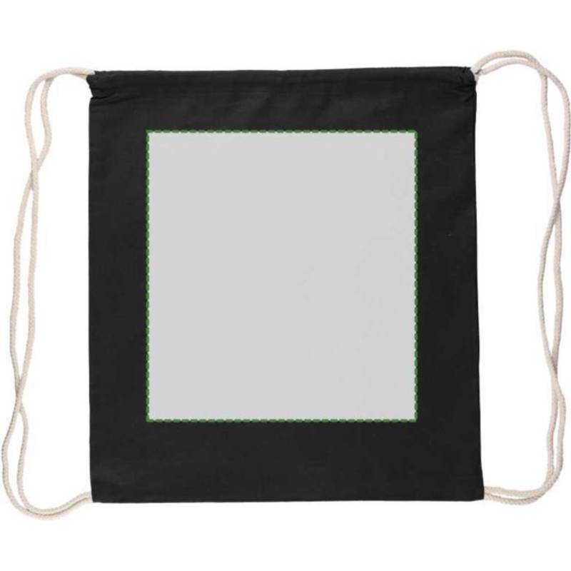 Batoh Bridget z Oeko-Tex bavlny (140 gsm) so sťahovacou šnúrkou, čierna Batoh Bridget z Oeko-Tex bavlny (140 gsm) so sťahovacou šnúrkou, čierna