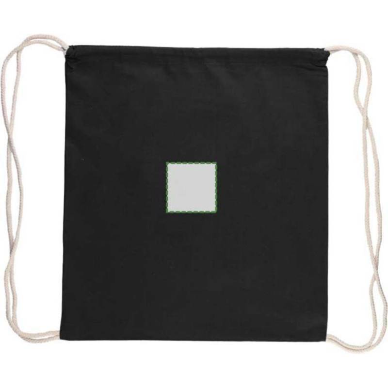 Batoh Bridget z Oeko-Tex bavlny (140 gsm) so sťahovacou šnúrkou, čierna Batoh Bridget z Oeko-Tex bavlny (140 gsm) so sťahovacou šnúrkou, čierna