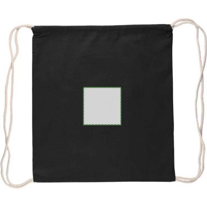 Batoh Bridget z Oeko-Tex bavlny (140 gsm) so sťahovacou šnúrkou, čierna Batoh Bridget z Oeko-Tex bavlny (140 gsm) so sťahovacou šnúrkou, čierna