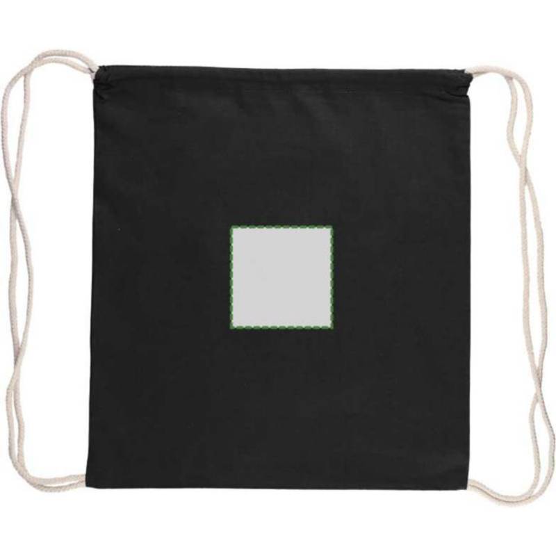 Batoh Bridget z Oeko-Tex bavlny (140 gsm) so sťahovacou šnúrkou, čierna Batoh Bridget z Oeko-Tex bavlny (140 gsm) so sťahovacou šnúrkou, čierna