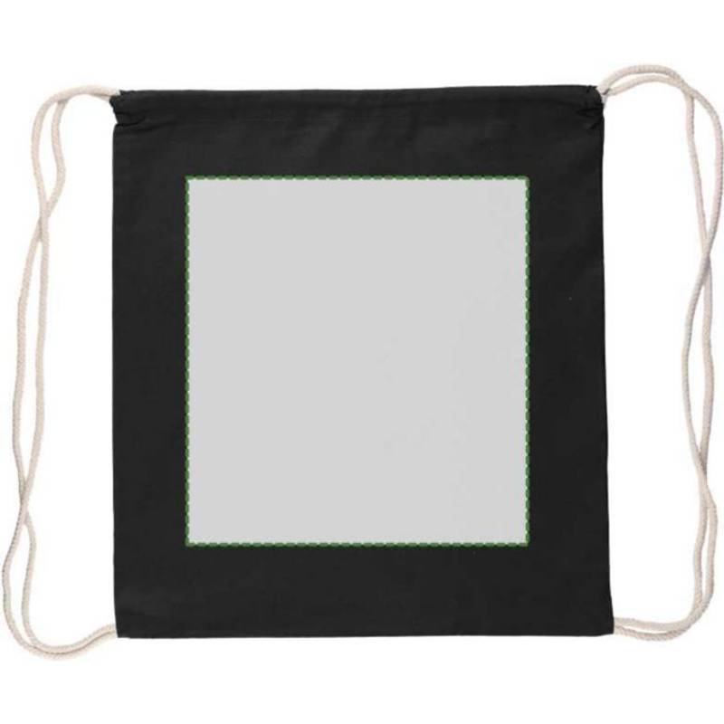 Batoh Bridget z Oeko-Tex bavlny (140 gsm) so sťahovacou šnúrkou, čierna Batoh Bridget z Oeko-Tex bavlny (140 gsm) so sťahovacou šnúrkou, čierna