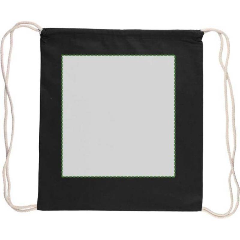 Batoh Bridget z Oeko-Tex bavlny (140 gsm) so sťahovacou šnúrkou, čierna Batoh Bridget z Oeko-Tex bavlny (140 gsm) so sťahovacou šnúrkou, čierna