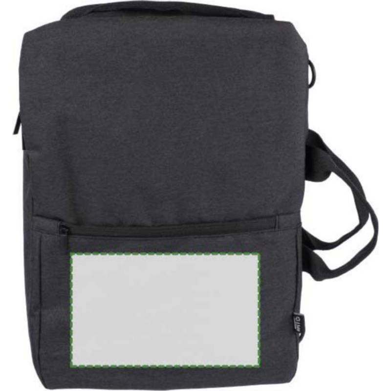 rPET polyesterový (300D) batoh Mallory, černá rPET polyesterový (300D) batoh Mallory, černá