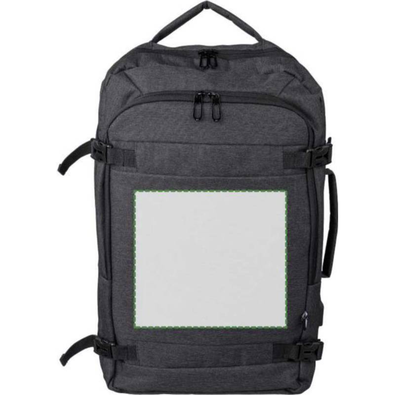 rPET polyesterový (300D) batoh Malcolm, černá rPET polyesterový (300D) batoh Malcolm, černá