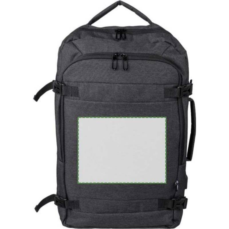 rPET polyesterový (300D) batoh Malcolm, černá rPET polyesterový (300D) batoh Malcolm, černá