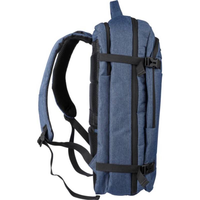 rPET polyesterový (300D) batoh Malcolm, černá rPET polyesterový (300D) batoh Malcolm, černá