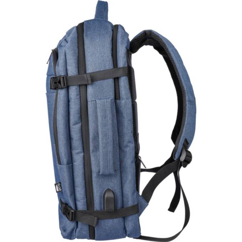 rPET polyesterový (300D) batoh Malcolm, černá rPET polyesterový (300D) batoh Malcolm, černá