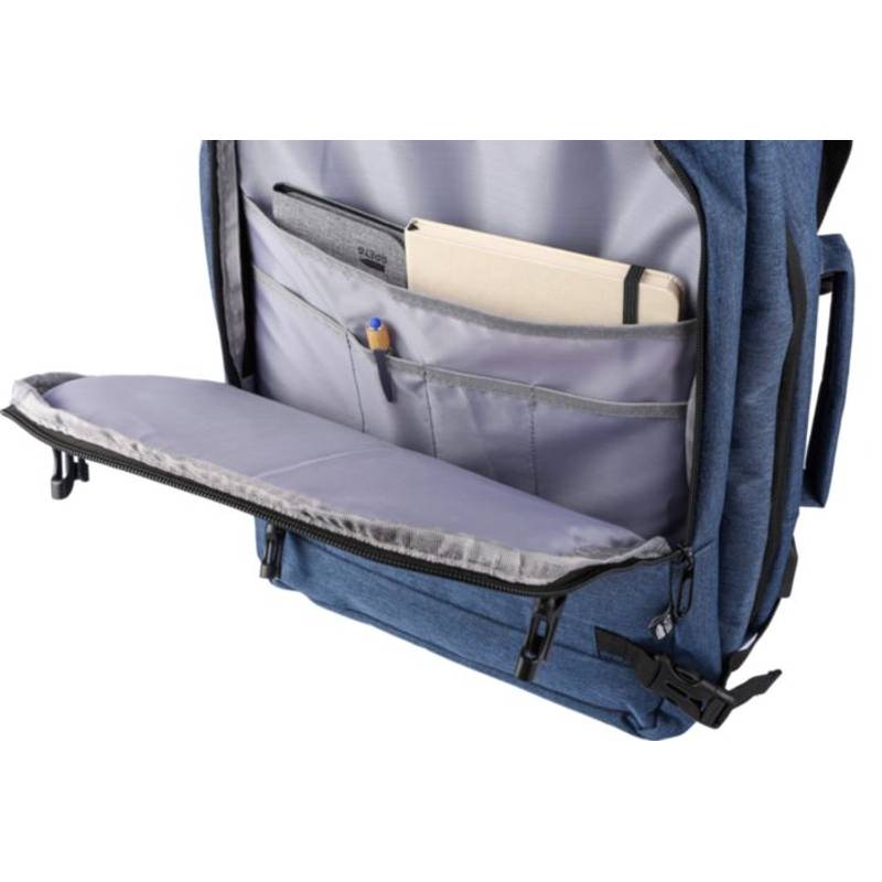 rPET polyesterový (300D) batoh Malcolm, černá rPET polyesterový (300D) batoh Malcolm, černá