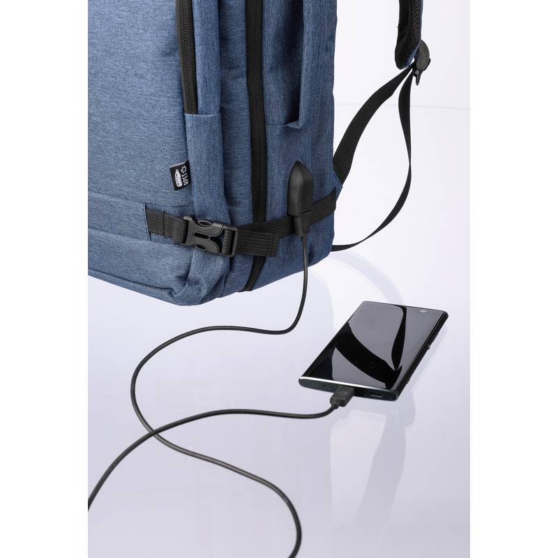 rPET polyesterový (300D) batoh Malcolm, černá rPET polyesterový (300D) batoh Malcolm, černá