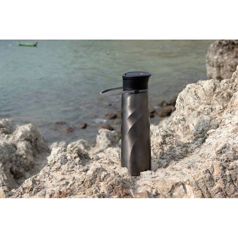 Fľaša na pitie Brandcharger Vortex Athletica, sivá gun metal Fľaša na pitie Brandcharger Vortex Athletica, sivá gun metal