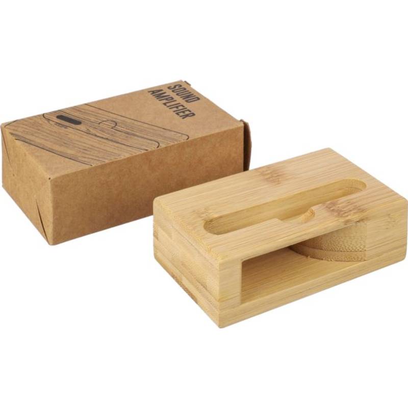 Bambusový stojan na telefon Albert, hnědá Bambusový stojan na telefon Albert, hnědá