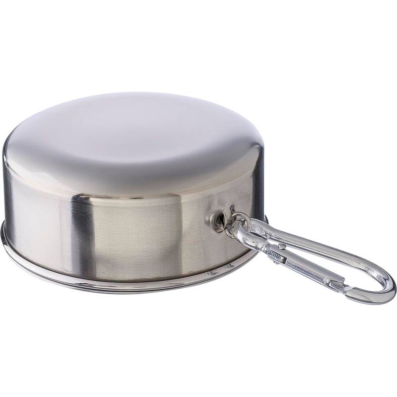 Nerezový skladací pohár Annette, sivá strieborná Nerezový skladací pohár Annette, sivá strieborná