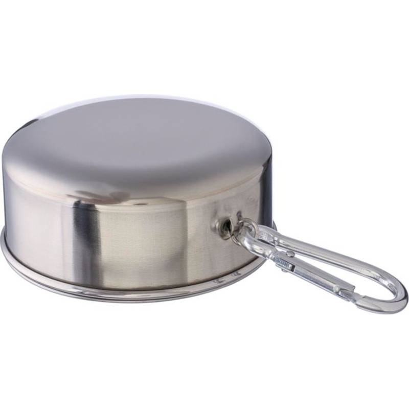 Nerezový skladací pohár Annette, sivá strieborná Nerezový skladací pohár Annette, sivá strieborná