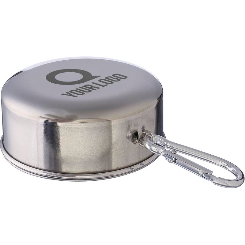 Nerezový skladací pohár Annette, sivá strieborná Nerezový skladací pohár Annette, sivá strieborná