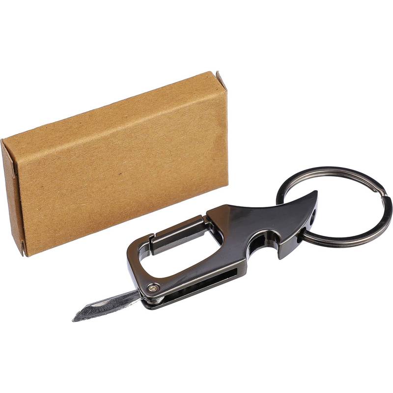 Kovová kľúčenka Bella s karabínou, sivá gun metal Kovová kľúčenka Bella s karabínou, sivá gun metal