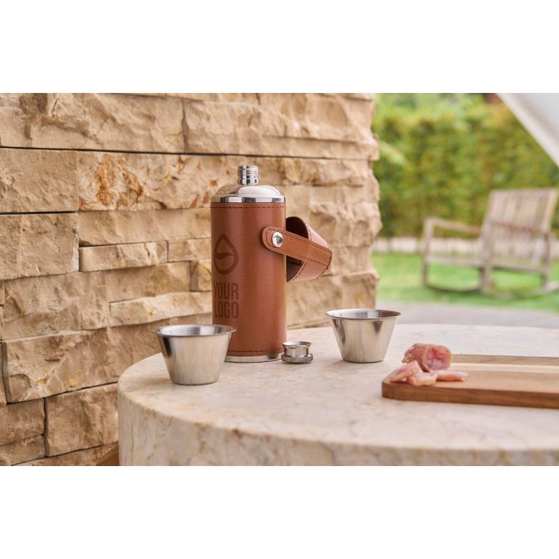 Recyklovaná nerezová banka Brock, hnedá Recyklovaná nerezová banka Brock, hnedá