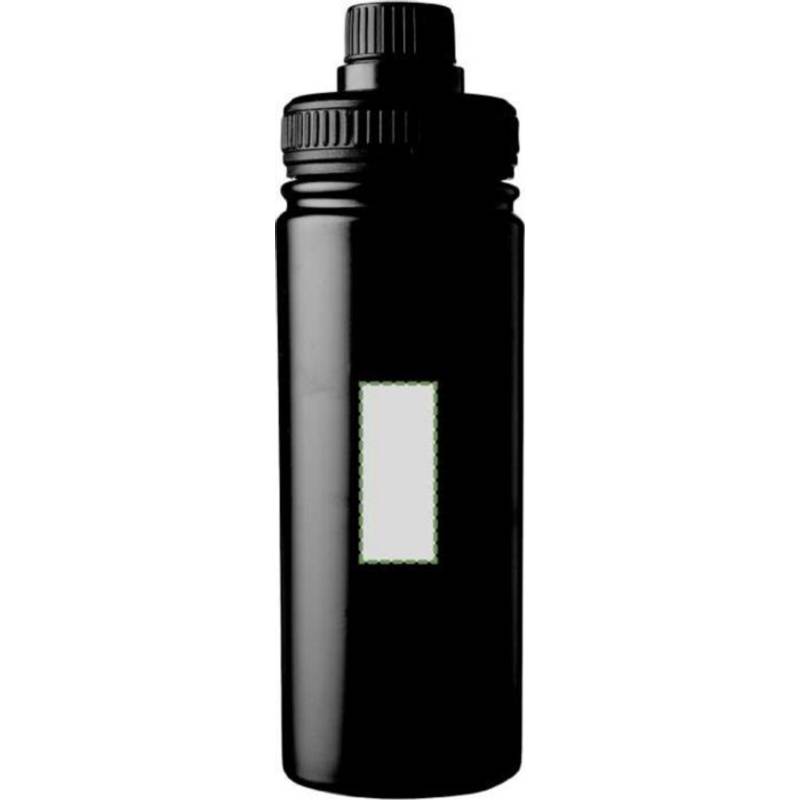 Nerezová dvouplášťová láhev na pití Chad 500 ml, černá Nerezová dvouplášťová láhev na pití Chad 500 ml, černá