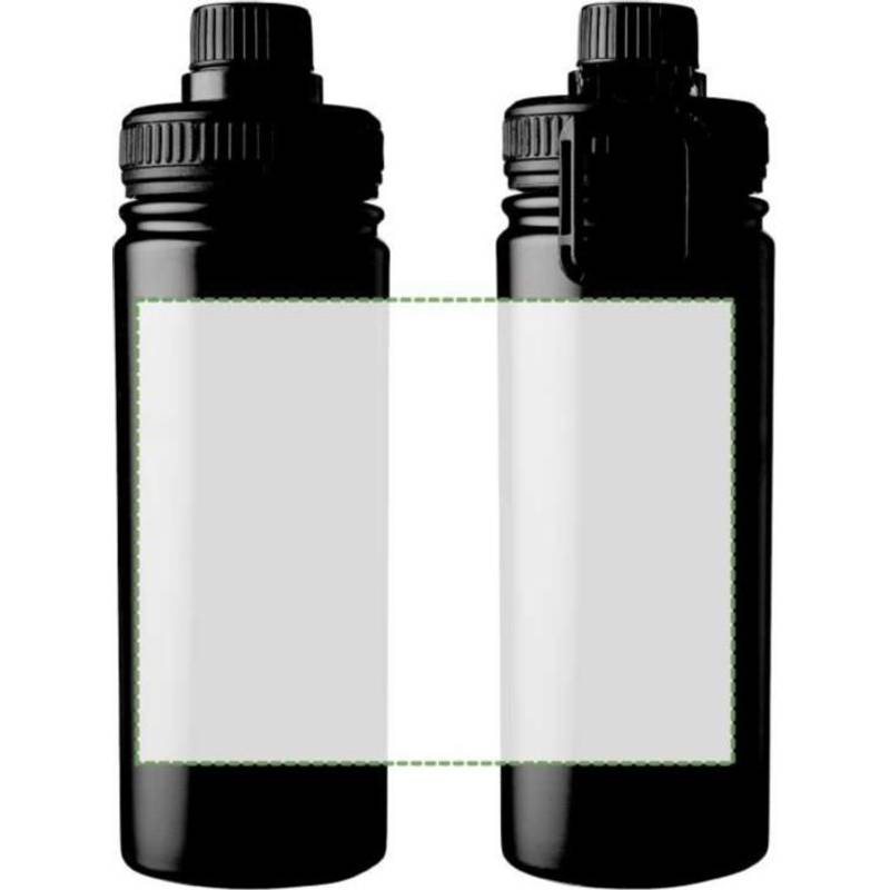 Nerezová dvouplášťová láhev na pití Chad 500 ml, černá Nerezová dvouplášťová láhev na pití Chad 500 ml, černá