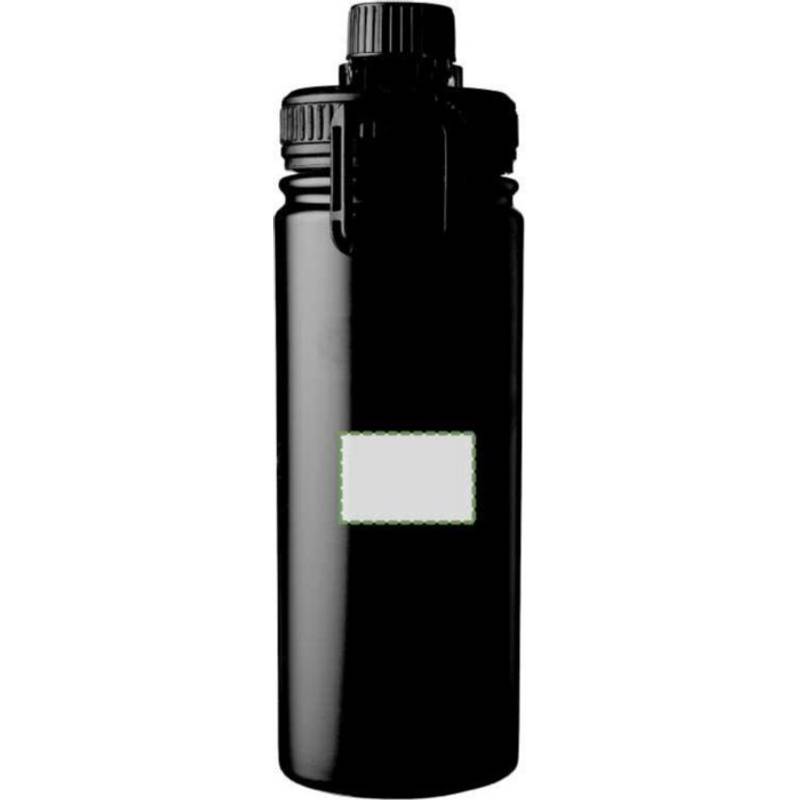 Nerezová dvouplášťová láhev na pití Chad 500 ml, černá Nerezová dvouplášťová láhev na pití Chad 500 ml, černá