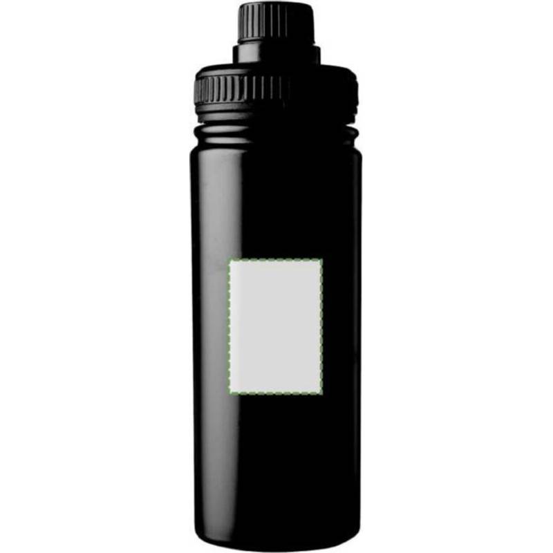 Nerezová dvouplášťová láhev na pití Chad 500 ml, černá Nerezová dvouplášťová láhev na pití Chad 500 ml, černá