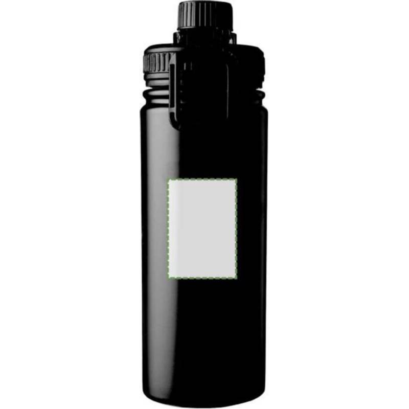 Nerezová dvouplášťová láhev na pití Chad 500 ml, černá Nerezová dvouplášťová láhev na pití Chad 500 ml, černá