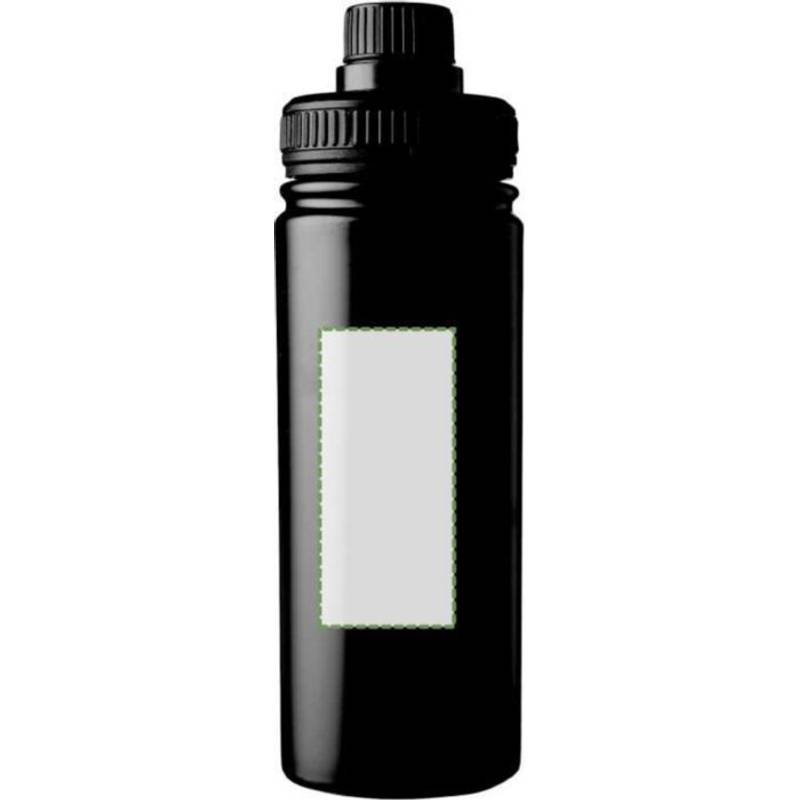 Nerezová dvouplášťová láhev na pití Chad 500 ml, černá Nerezová dvouplášťová láhev na pití Chad 500 ml, černá