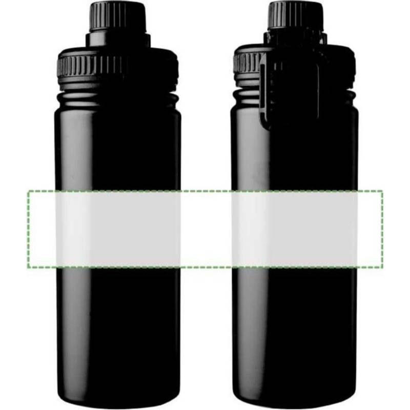 Nerezová dvouplášťová láhev na pití Chad 500 ml, černá Nerezová dvouplášťová láhev na pití Chad 500 ml, černá