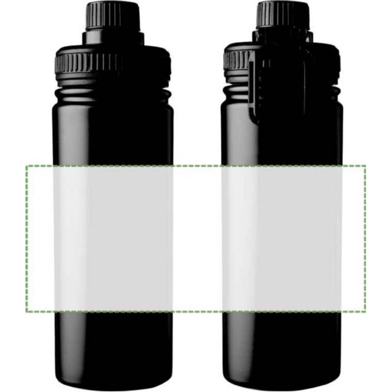 Nerezová dvouplášťová láhev na pití Chad 500 ml, černá Nerezová dvouplášťová láhev na pití Chad 500 ml, černá