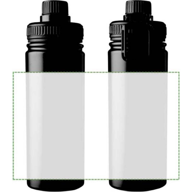 Nerezová dvouplášťová láhev na pití Chad 500 ml, černá Nerezová dvouplášťová láhev na pití Chad 500 ml, černá