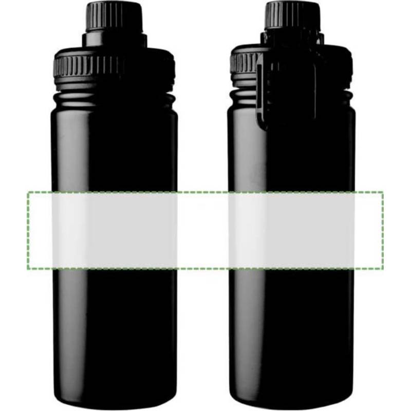 Nerezová dvouplášťová láhev na pití Chad 500 ml, černá Nerezová dvouplášťová láhev na pití Chad 500 ml, černá