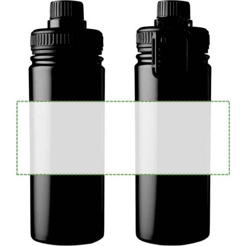 Nerezová dvouplášťová láhev na pití Chad 500 ml, černá Nerezová dvouplášťová láhev na pití Chad 500 ml, černá