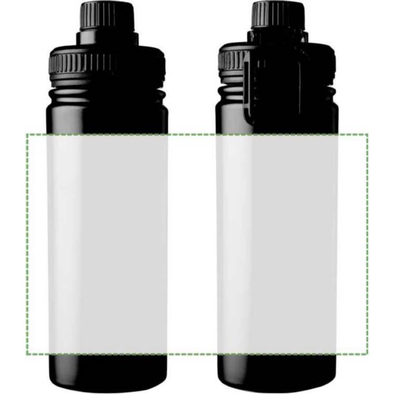 Nerezová dvouplášťová láhev na pití Chad 500 ml, černá Nerezová dvouplášťová láhev na pití Chad 500 ml, černá