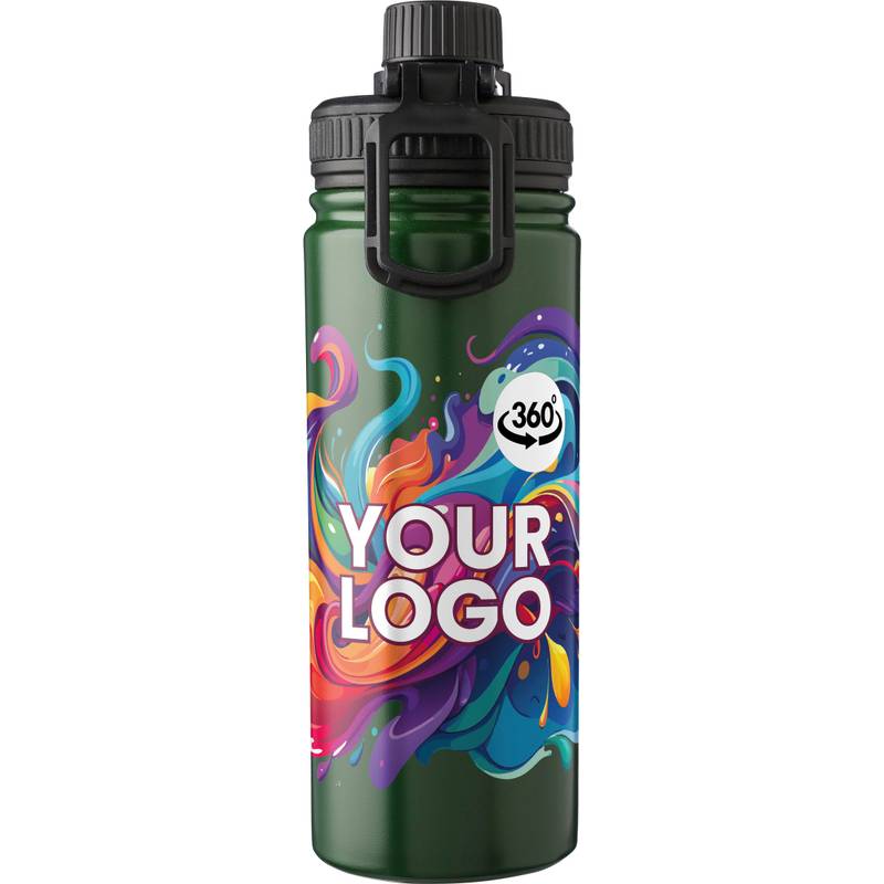 Nerezová dvouplášťová láhev na pití Chad 500 ml, černá Nerezová dvouplášťová láhev na pití Chad 500 ml, černá