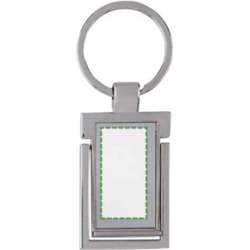 Klíčenka ze zinkové slitiny Colin, šedá stříbrná Klíčenka ze zinkové slitiny Colin, šedá stříbrná