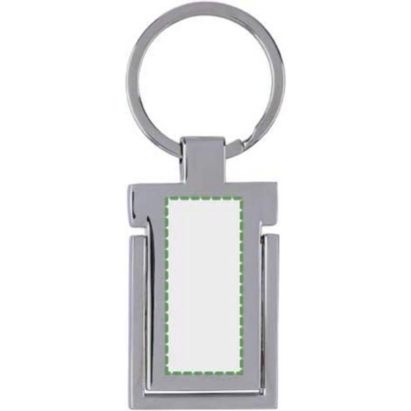 Klíčenka ze zinkové slitiny Colin, šedá stříbrná Klíčenka ze zinkové slitiny Colin, šedá stříbrná