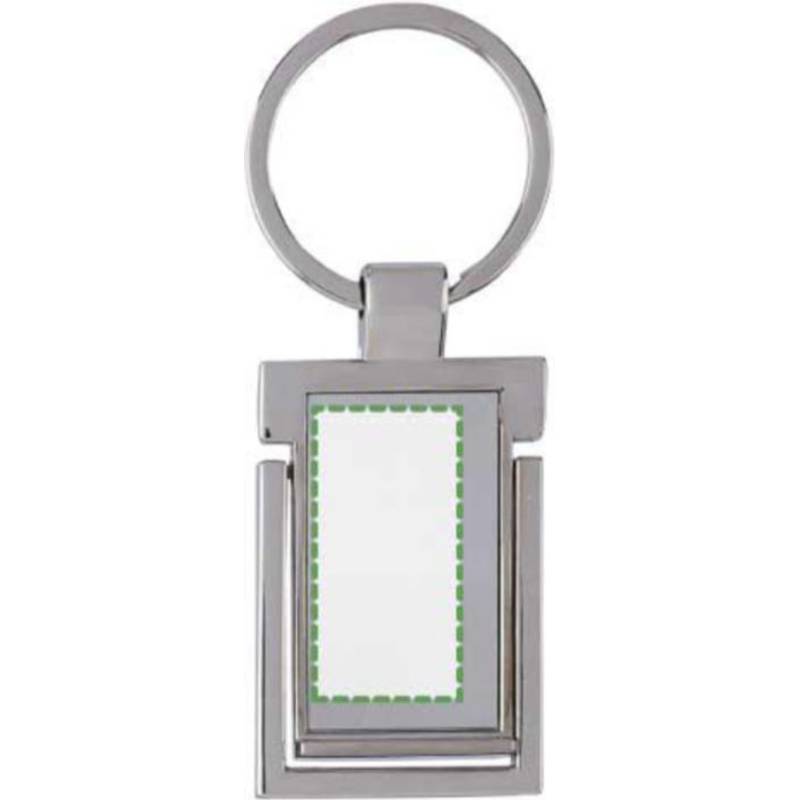 Klíčenka ze zinkové slitiny Colin, šedá stříbrná Klíčenka ze zinkové slitiny Colin, šedá stříbrná