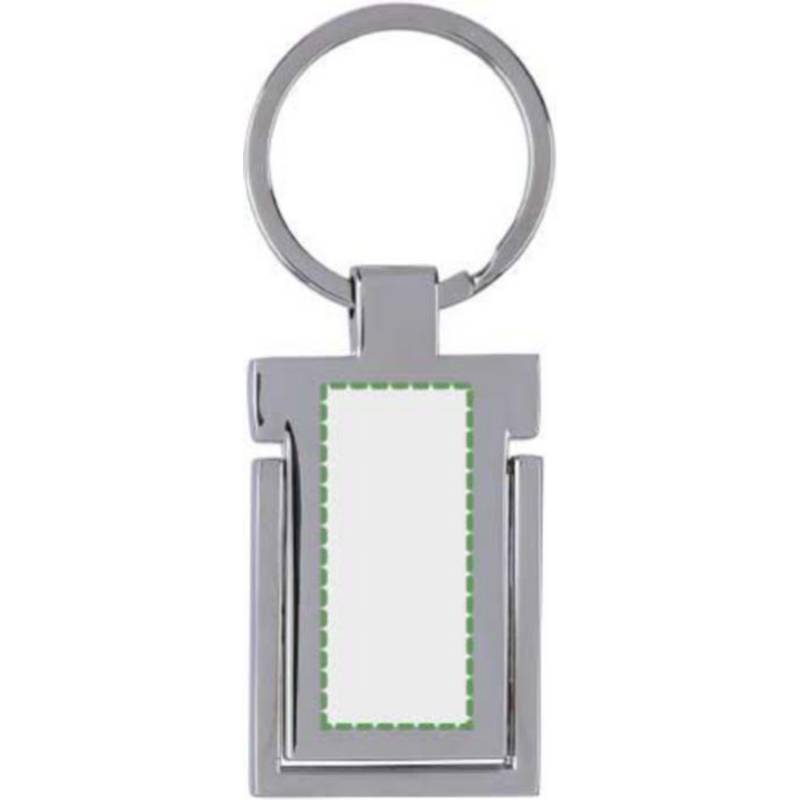 Klíčenka ze zinkové slitiny Colin, šedá stříbrná Klíčenka ze zinkové slitiny Colin, šedá stříbrná