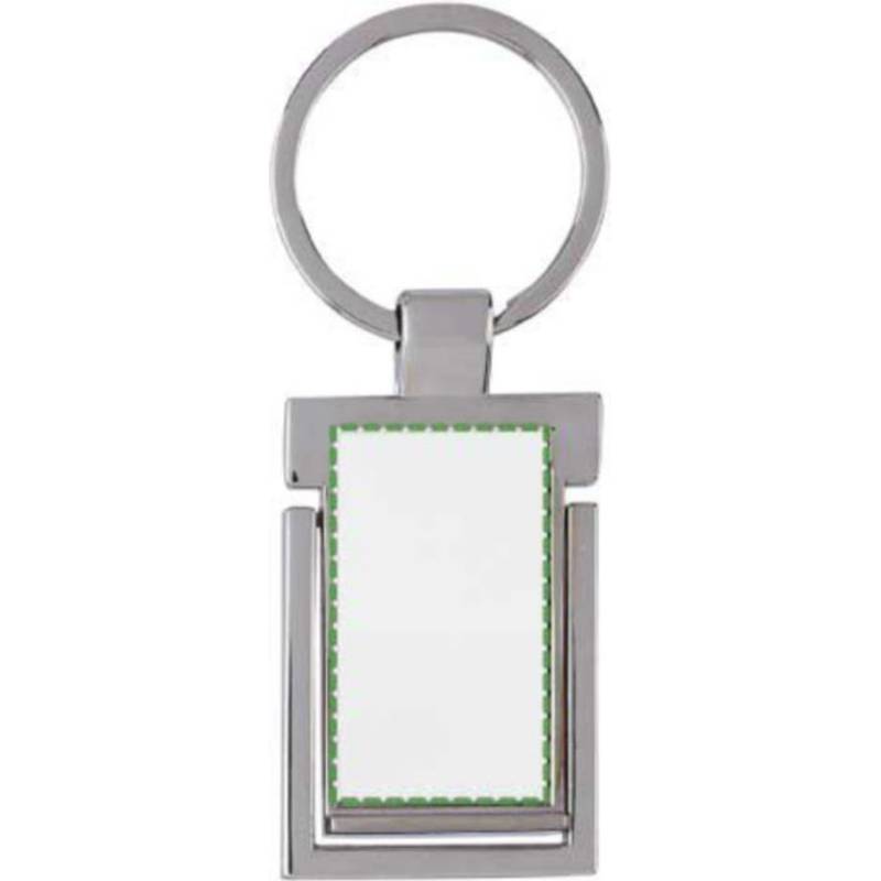 Klíčenka ze zinkové slitiny Colin, šedá stříbrná Klíčenka ze zinkové slitiny Colin, šedá stříbrná