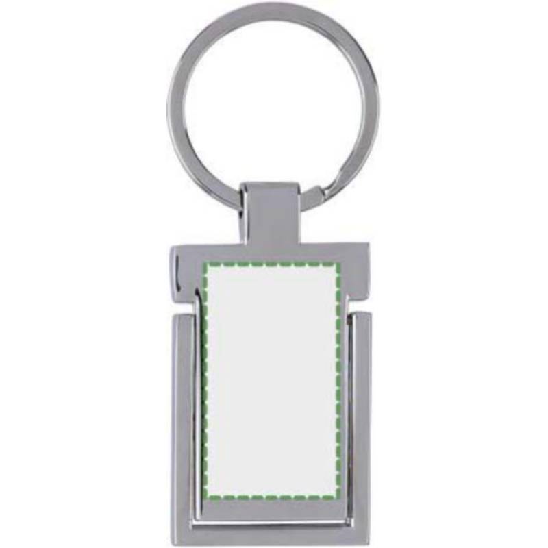 Klíčenka ze zinkové slitiny Colin, šedá stříbrná Klíčenka ze zinkové slitiny Colin, šedá stříbrná