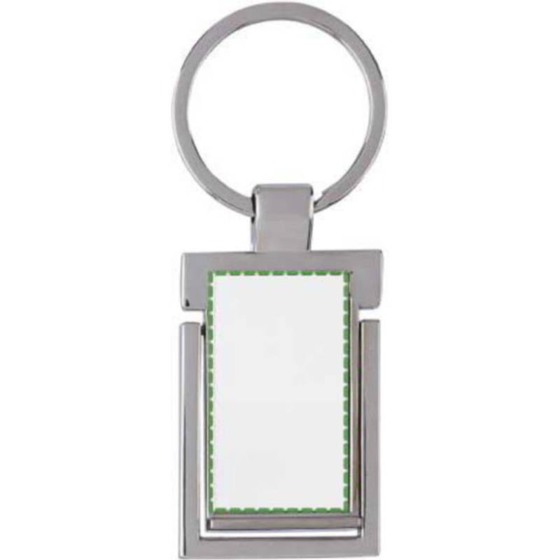 Klíčenka ze zinkové slitiny Colin, šedá stříbrná Klíčenka ze zinkové slitiny Colin, šedá stříbrná